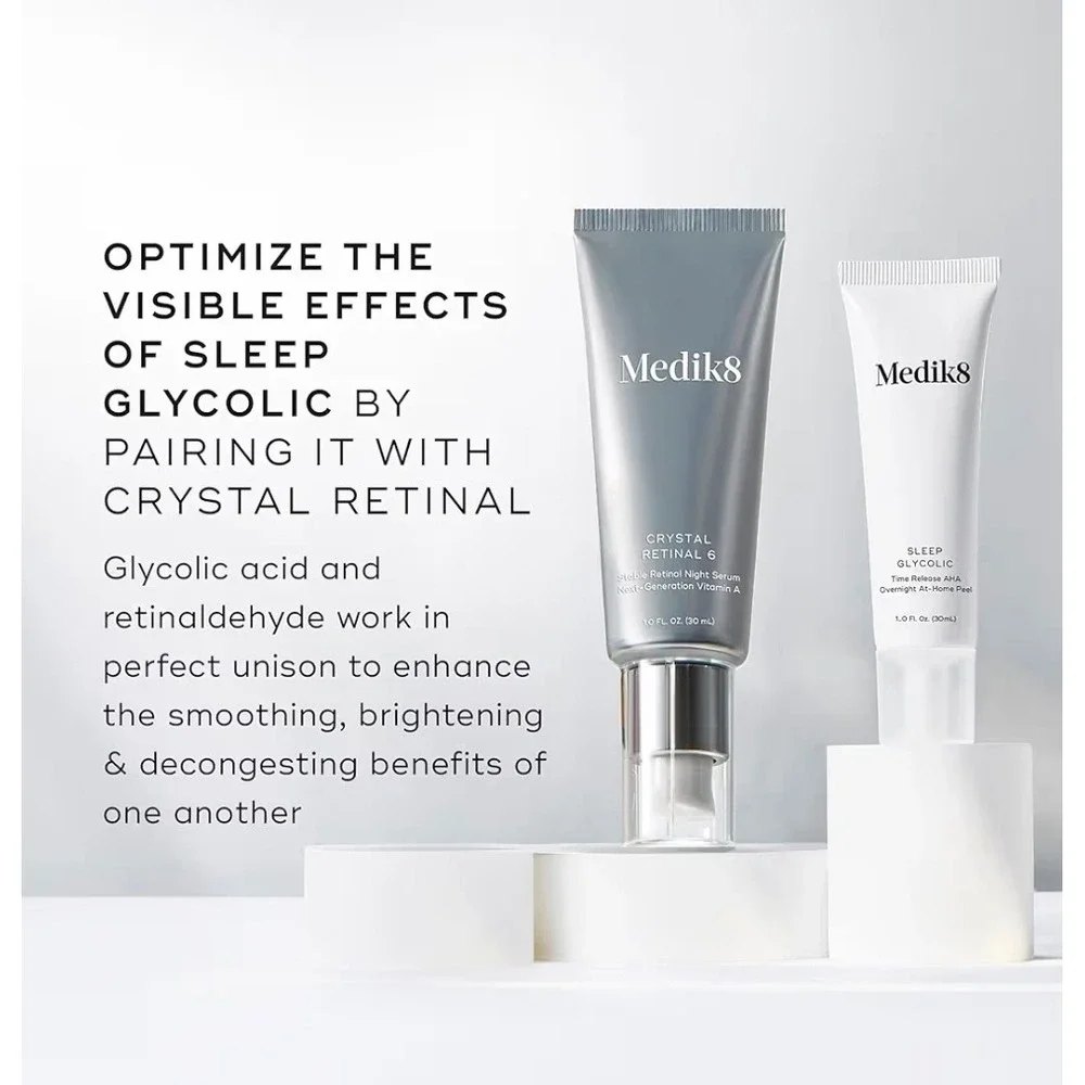 Medik8 Sleep Glycolic Time Release AHA Overnight At-Home Peel 1.0oz 30ml NEW‎